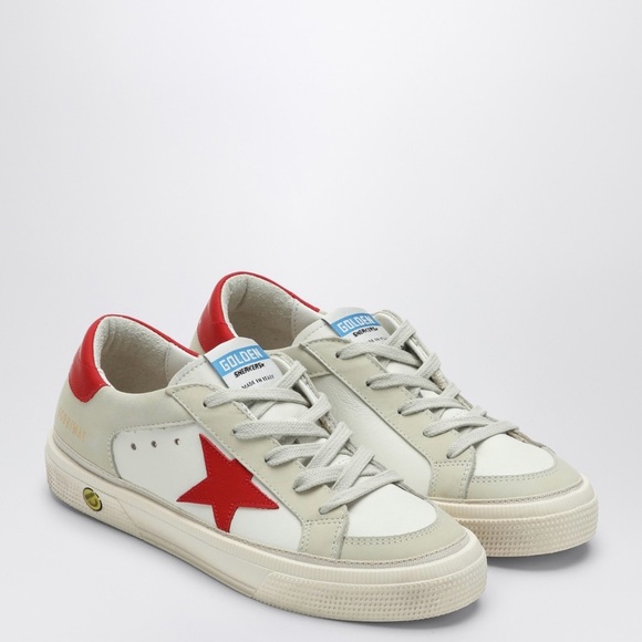 GOLDEN GOOSE MAY Red/White Sneakers BRAND NEW - Picture 1 of 12